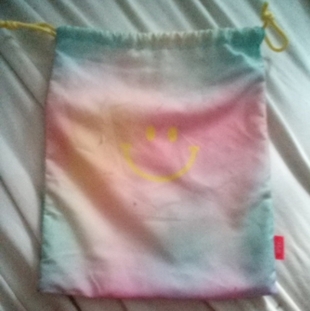 Large Tie Dye Smiley Face Ipsy Bag